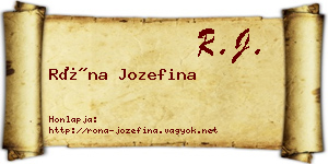 Róna Jozefina névjegykártya